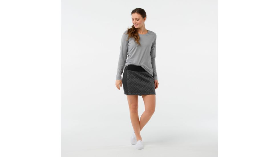 Smartwool Diamond Peak Quilted Skirt - Womens, Black Heather, Small, SW000336A52-S