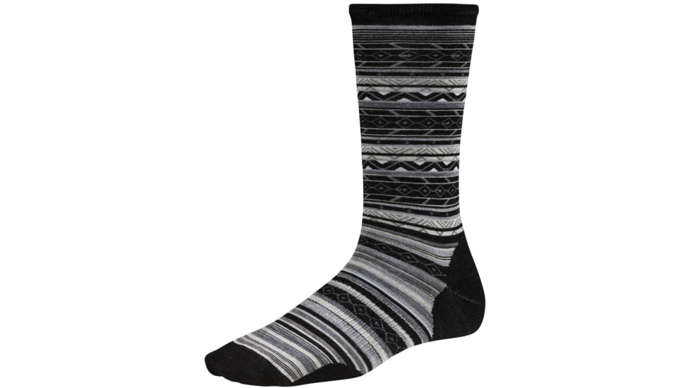 Smartwool Ethno Graphic Crew Sock - Women's-Black-Medium