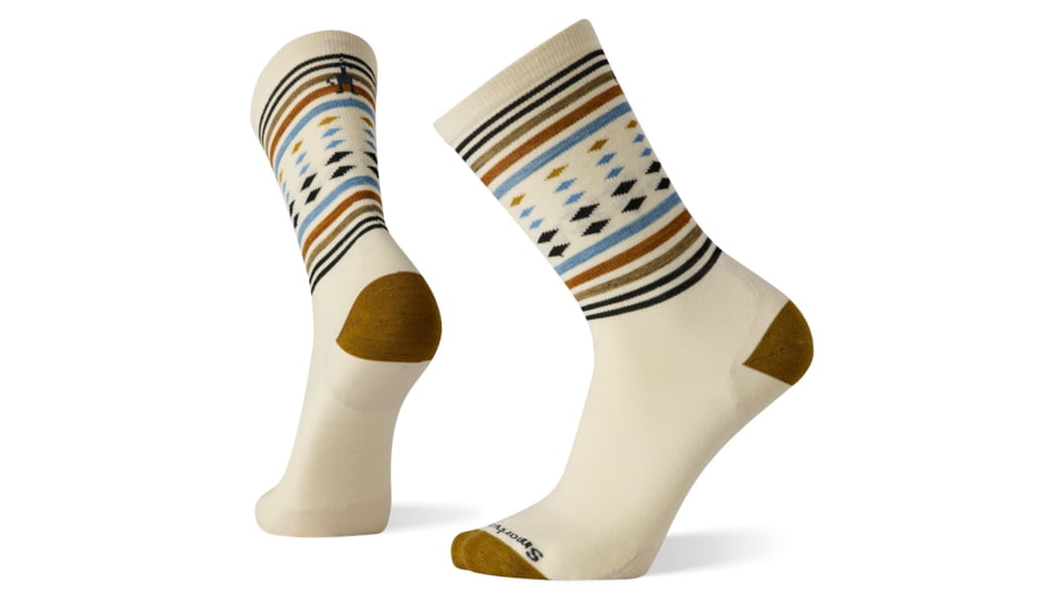 Smartwool Everyday Classic Stripe Crew Socks - Mens, Natural, Extra Large, SW001589100XL
