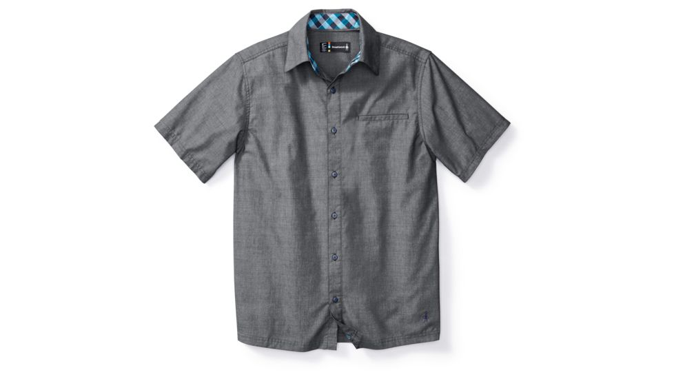 Smartwool Everyday Exploration Chambray SS Shirt Mens, Dark Blue, L, SW000332491-L