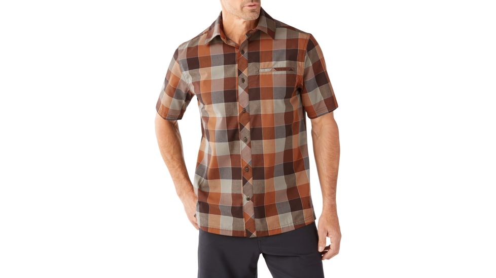Smartwool Everyday Exploration Retro Plaid SS Shirt Mens, Cardamom, L, SW000330877-L