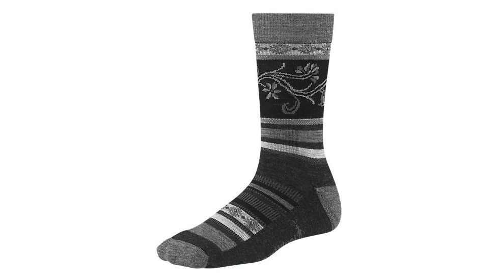 Smartwool Flur Isle Sock - Women's-Charcoal Heather-Small