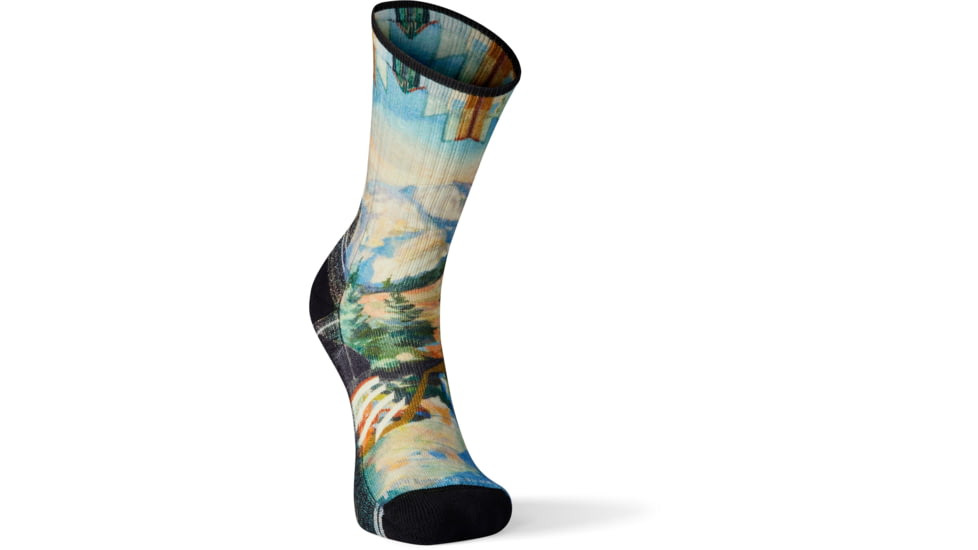 Smartwool Hike Light Cushion Mountain Print Crew Socks - Mens, G61 Mist Blue, Extra Large, SW001617G61XL