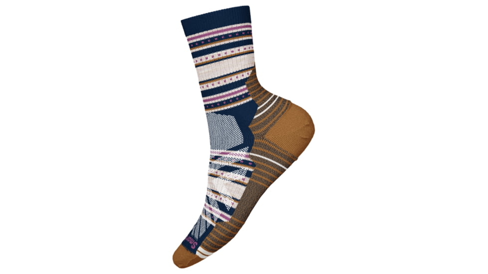 Smartwool Hike Light Cushion Stitch Stripe Mid Crew Socks - Womens, Deep Navy, Medium, SW0015770921-M
