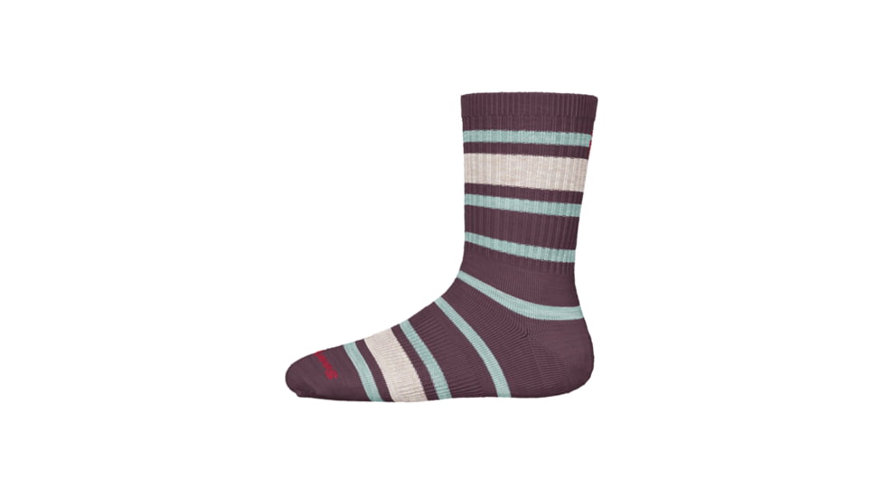 Smartwool Hike Light Cushion Striped Crew Socks - Kids, Argyle Purple, Large, SW001693J191-L