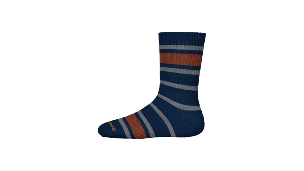 Smartwool Hike Light Cushion Striped Crew Socks - Kids, Deep Navy, Medium, SW0016930921-M