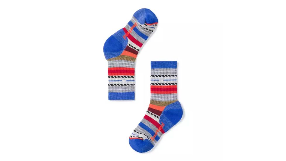 Smartwool Hike Medium Margarita Crew Socks - Kids, Bright Blue, Large, SW001268378-L