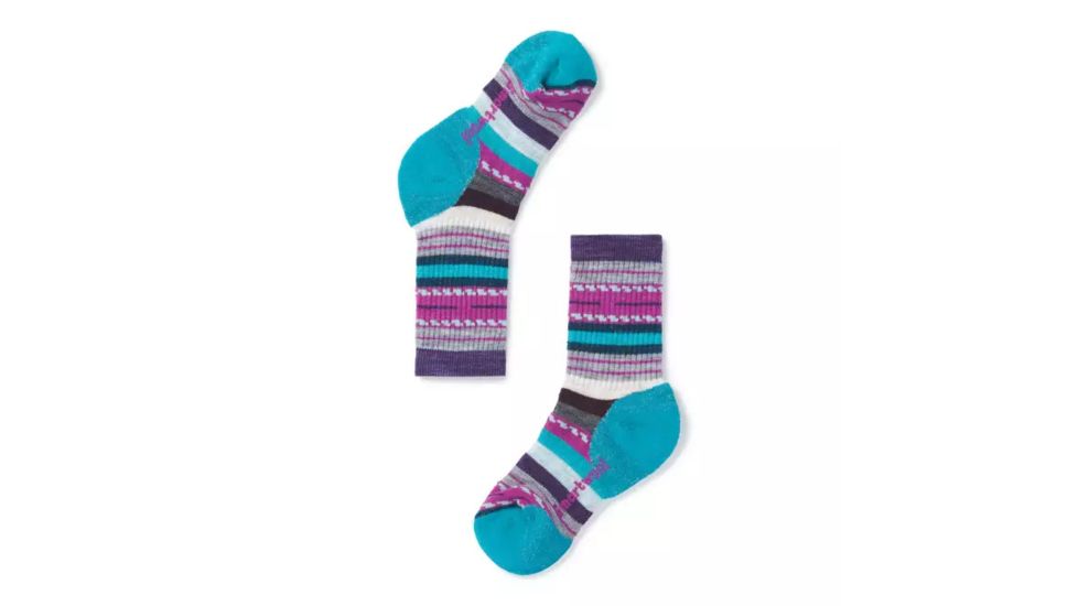 Smartwool Hike Medium Margarita Crew Socks - Kids, Deep Marlin, Large, SW001268C51-L