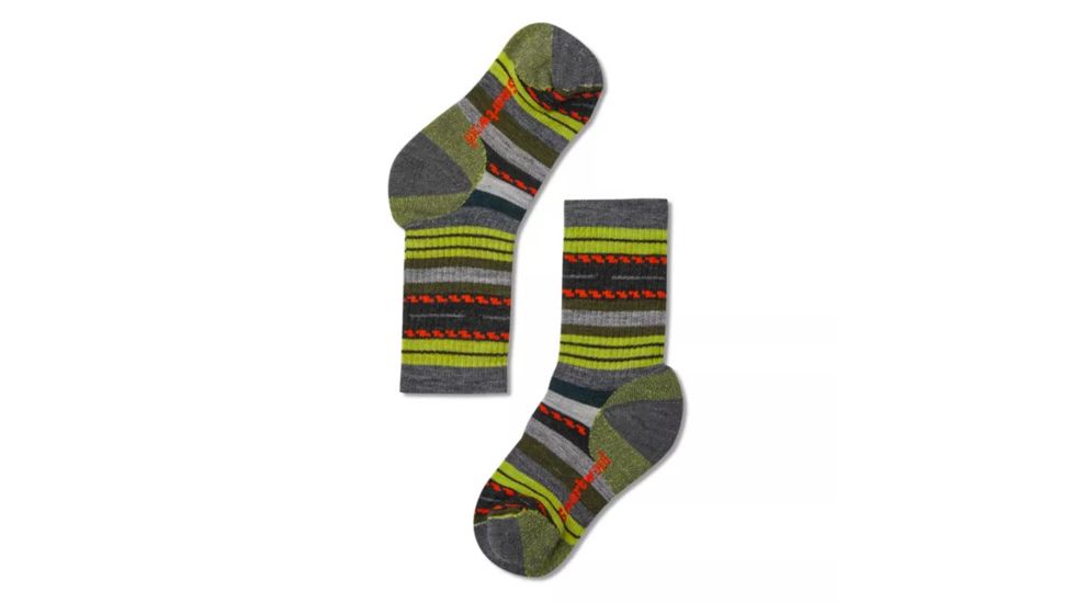 Smartwool Hike Medium Margarita Crew Socks - Kids, Medium Gray, Small, SW001268052-S