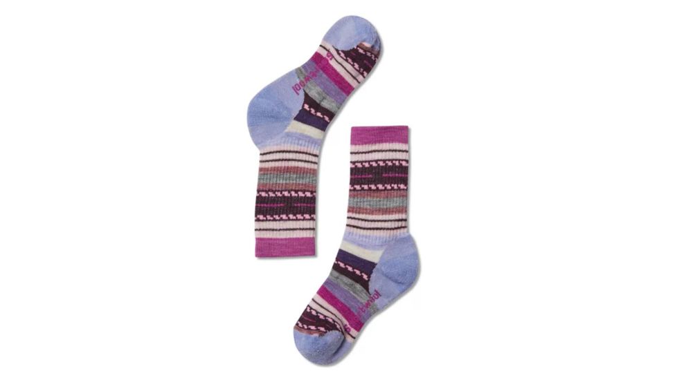 Smartwool Hike Medium Margarita Crew Socks - Kids, Purple Mist, Large, SW001268A26-L
