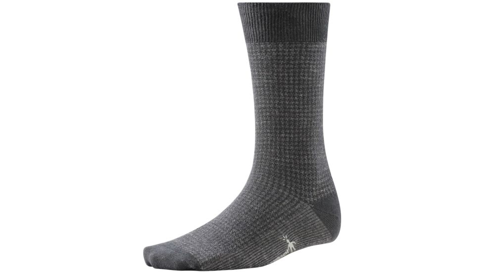 Smartwool Houndstooth Ultra Light Crew Sock - Men's-Black-Large