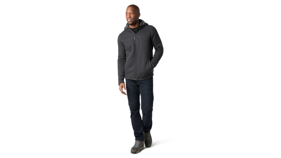 Smartwool Hudson Trail Fleece Hoodie - Mens, Dark Charcoal, Medium, SW016320A53-M