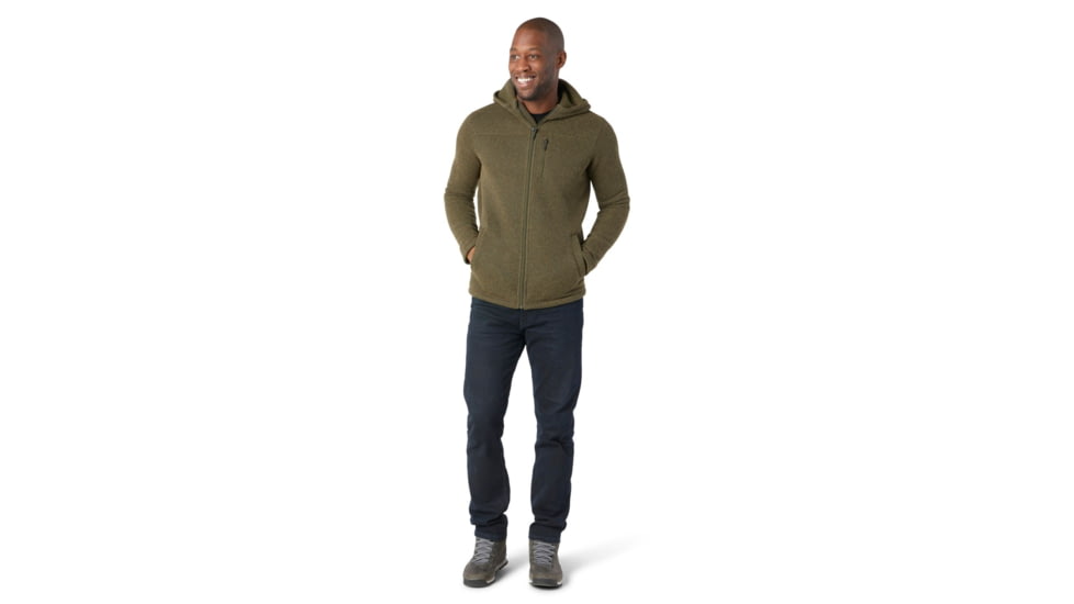 Smartwool Hudson Trail Fleece Hoodie - Mens, Military Olive, Small, SW016320D11-S