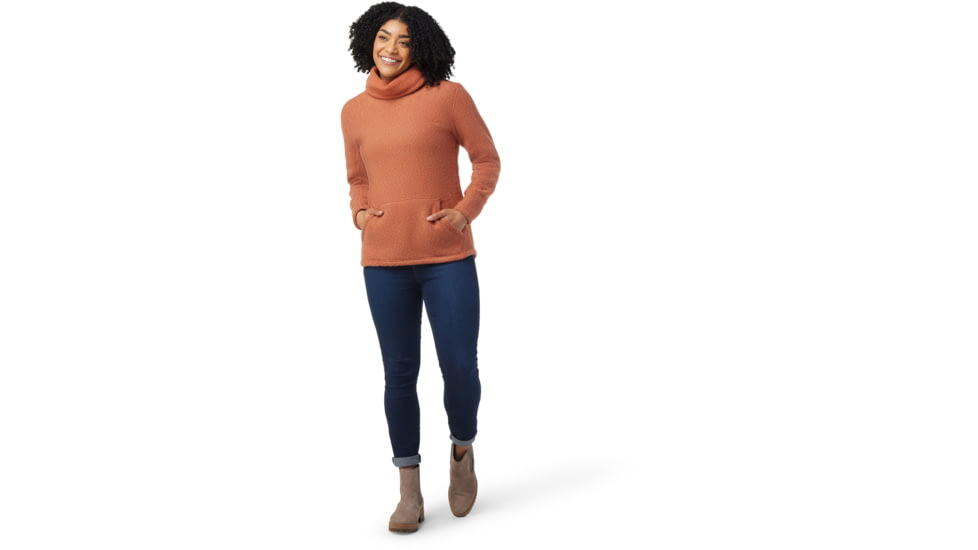 Smartwool Hudson Trail Fleece Pullover - Womens, J31 Orange Rust Heather, Extra Large, SW011525J31XL