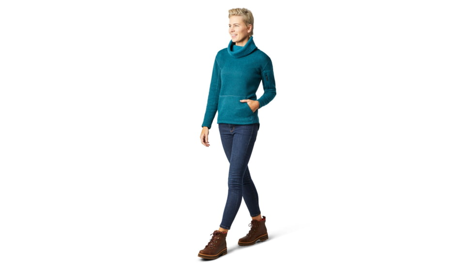 Smartwool Hudson Trail Pullover Fleece Sweater - Womens, Ocean Abyss, Small, SW000313E21-S
