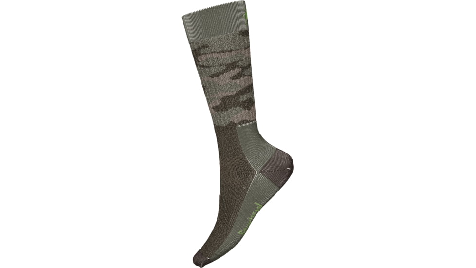 Smartwool Hunt Classic Edition Full Cushion Camo Tall Crew Socks - Unisex, Military Olive, Medium, SW001876D111-M