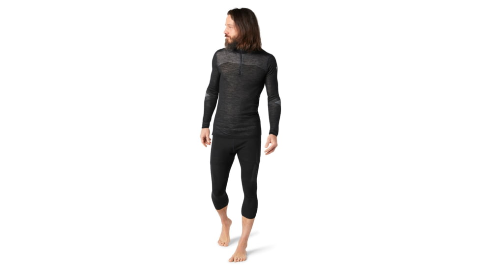 Smartwool Intraknit Merino 200 1/4 Zip - Mens, Black/White, 2XL, SW016260960-XXL