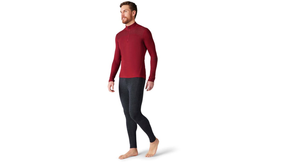 Smartwool Intraknit Merino 200 1/4 Zip - Mens, Tibetan Red/Forged Iron, Large, SW016260F93L