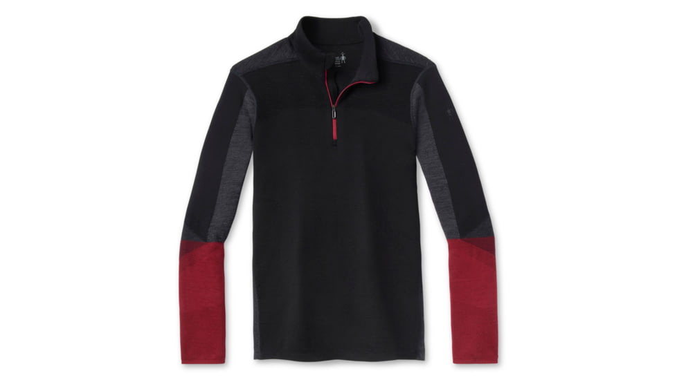 Smartwool Intraknit Merino 200 Colorblock 1/4 Zip - Mens, Black, Medium, SW016454001M