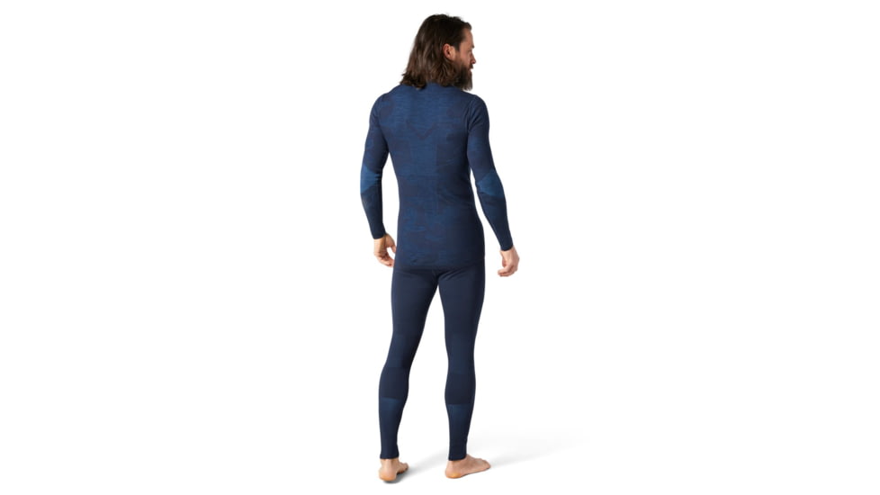 Smartwool Intraknit Merino 200 Pattern 1/4 Zip - Mens, Deep Navy/Neptune Blue Camo, Medium, SW016408F28-M