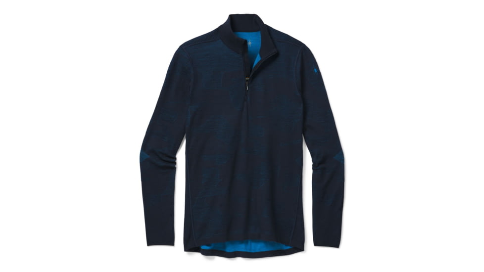 Smartwool Intraknit Merino 200 Pattern 1/4 Zip - Mens, Deep Navy/Neptune Blue Camo, Medium, SW016408F28-M