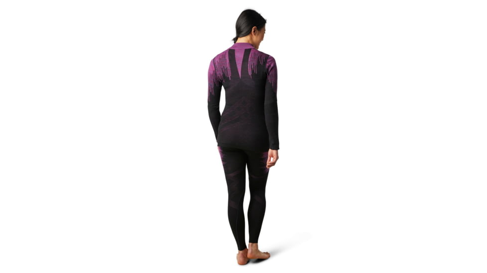 Smartwool Intraknit Merino 200 Pattern 1/4 Zip - Womens, Black Polar Arc, Extra Small, SW016415F35-XS