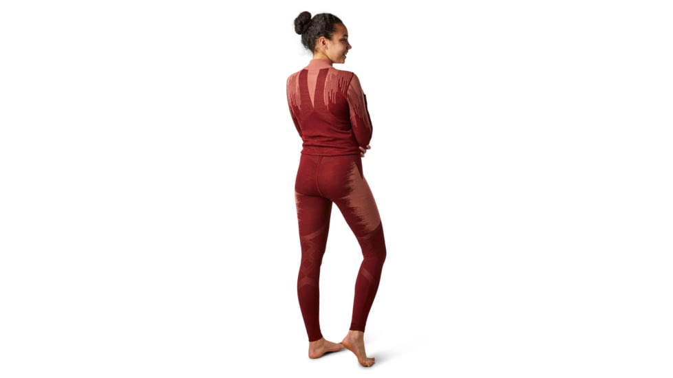Smartwool Intraknit Merino 200 Pattern 1/4 Zip - Womens, Oxblood Polar Arc, Large, SW016415F37-L