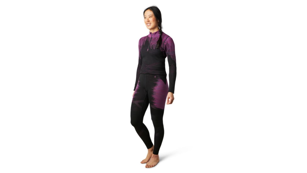 Smartwool Intraknit Merino 200 Pattern Bottom - Womens, Black Polar Arc, Large, SW016416F35-L