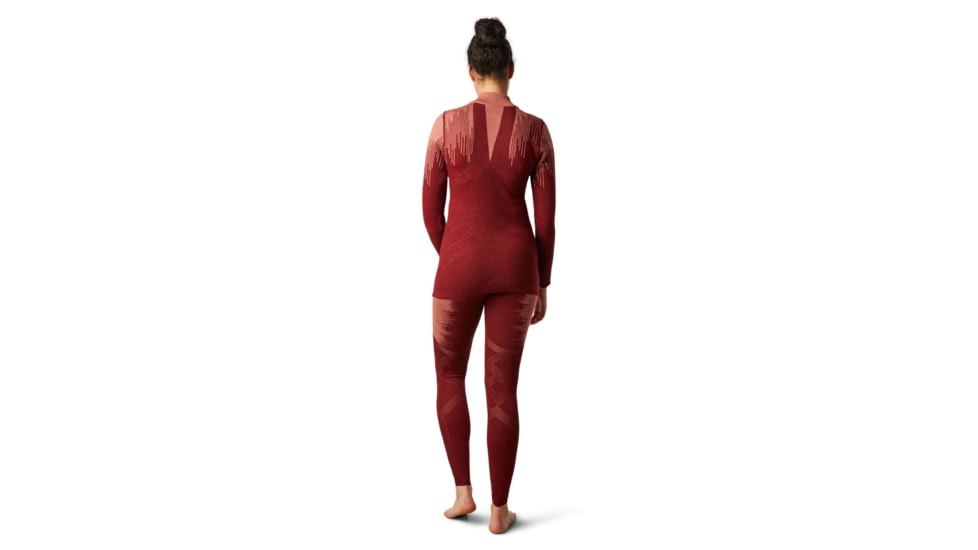 Smartwool Intraknit Merino 200 Pattern Bottom - Womens, Oxblood Polar Arc, Extra Small, SW016416F37-XS