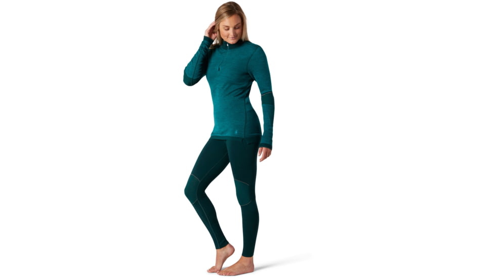 Smartwool Intraknit Merino 250 Thermal 1/4 Zip - Womens, Peacock, Extra Small, SW016143B97-XS