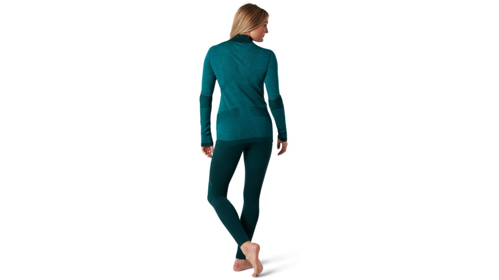 Smartwool Intraknit Merino 250 Thermal 1/4 Zip - Womens, Peacock, Extra Small, SW016143B97-XS