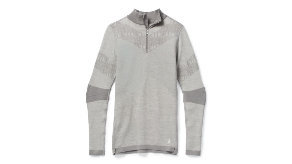 Smartwool Intraknit Merino 250 Thermal Pattern 1/4 Zip - Womens, Light Gray Plaid, Medium, SW016420F41-M