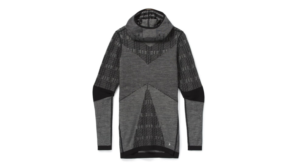 Smartwool Intraknit Merino 250 Thermal Pattern Hoodie - Womens, Black Plaid, Small, SW016421E74-S