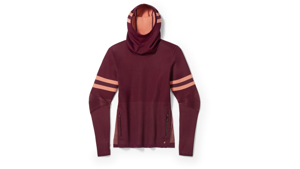 Smartwool Intraknit Merino Tech Pullover Hoodie - Womens, K17 Black Cherry, Large, SW016703K17L