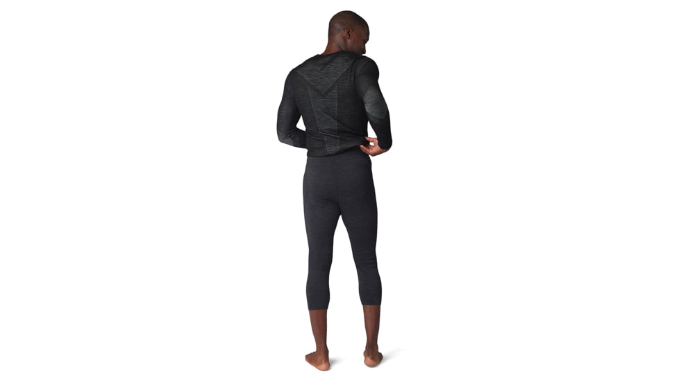 Smartwool Intraknit Thermal Merino Base Layer 3/4 Bottom - Mens, Charcoal Heather/Black, 2XL, SW0168250111-XXL