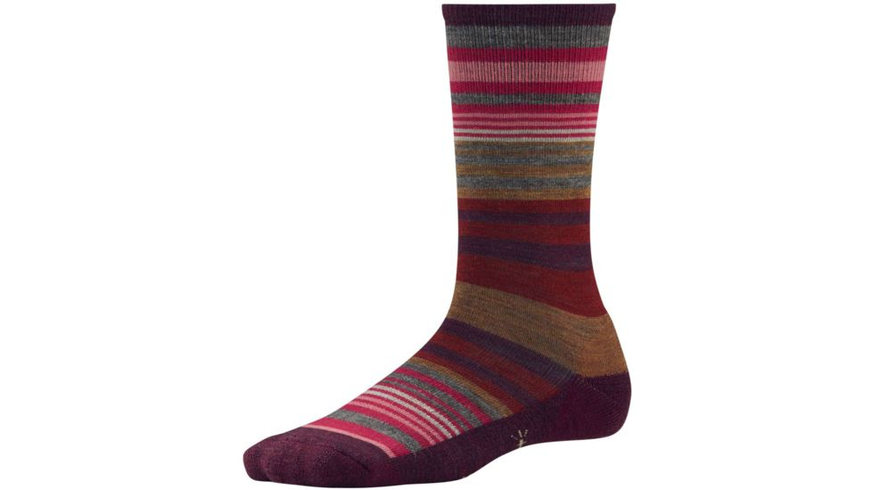 Jovian Stripe Sock - Womens-Aubergine Heather-Medium