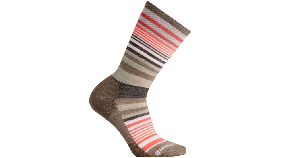 Smartwool Jovian Stripe Sock - Women's-Fossil Heather-Medium