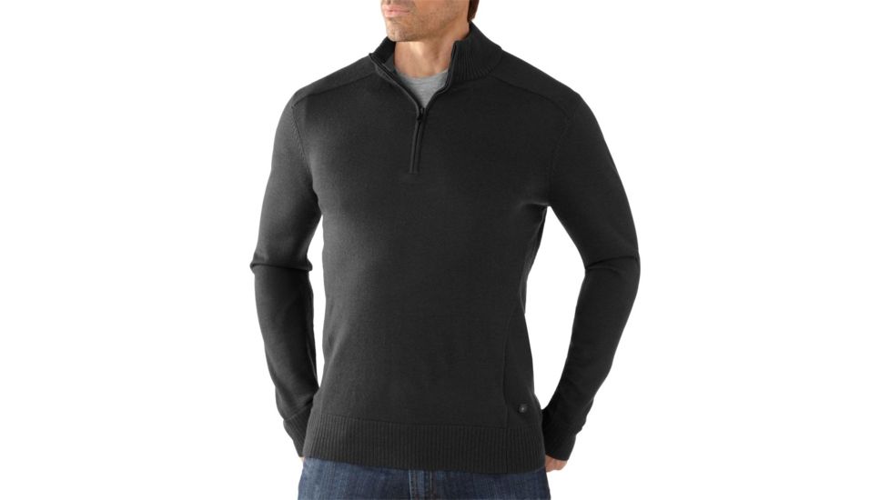 Smartwool Lightweight Front Range Half Zip - Men's-Gray/Crimson-Large