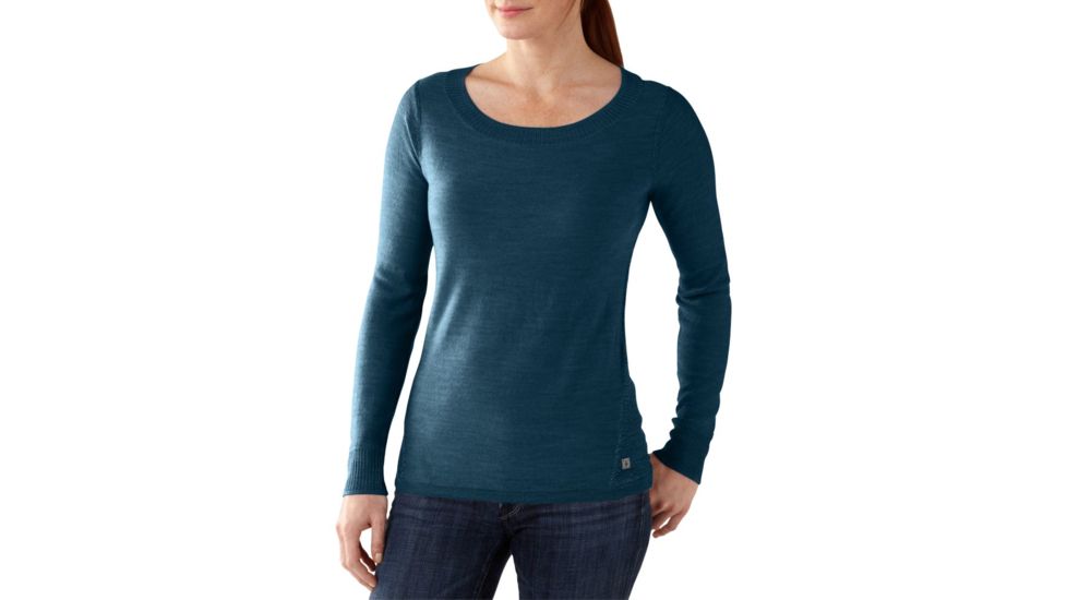 Smartwool Lightweight Front Range Pullover -Women's-Deep Sea Heather-Large