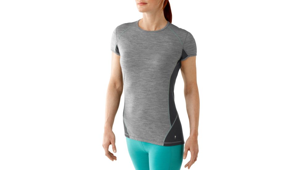 Smartwool Lightweight Short Sleeve Tee - Women's-Silver Grey Heather-Small