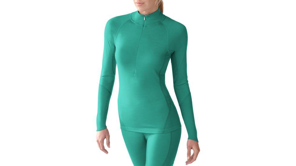 Smartwool Lightweight Zip T Long Sleeve - Women's-Large-Spearmint