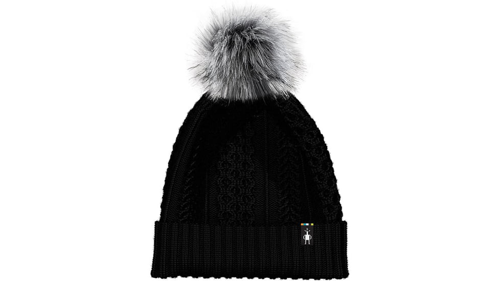 Smartwool Lodge Girl Beanie, Black/Light Gray, One Size, SW0164400071FM