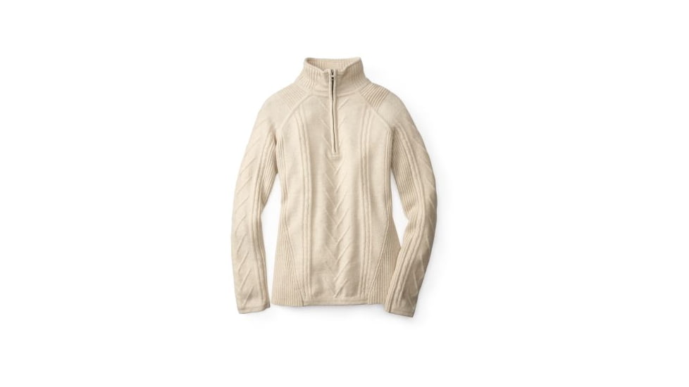 Smartwool Marquette Half Zip Sweater - Womens, Natural Heather, Extra Small, SW000100101XS