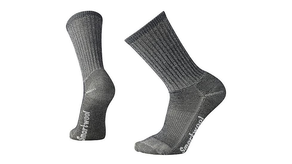 Smartwool Men's Hike Light Crew Socks, Light Gray, Medium, SW0SW129039-M