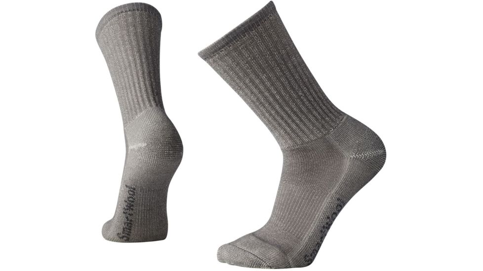 Smartwool Men's Hike Light Crew Socks, Light Gray, Large, SW0SW129039-L