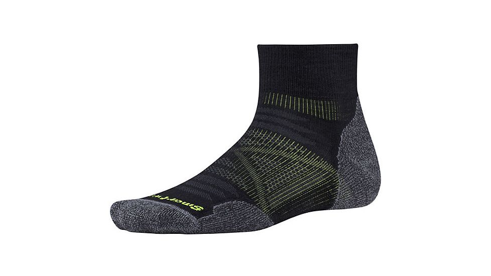 Smartwool Men's PhD Outdoor Approach Mini Socks, Black, Large, SW001203001-L