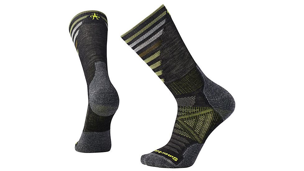 Smartwool Men's PhD Outdoor Medium Pattern Crew, Charcoal, Extra Large, SW001209003-XL