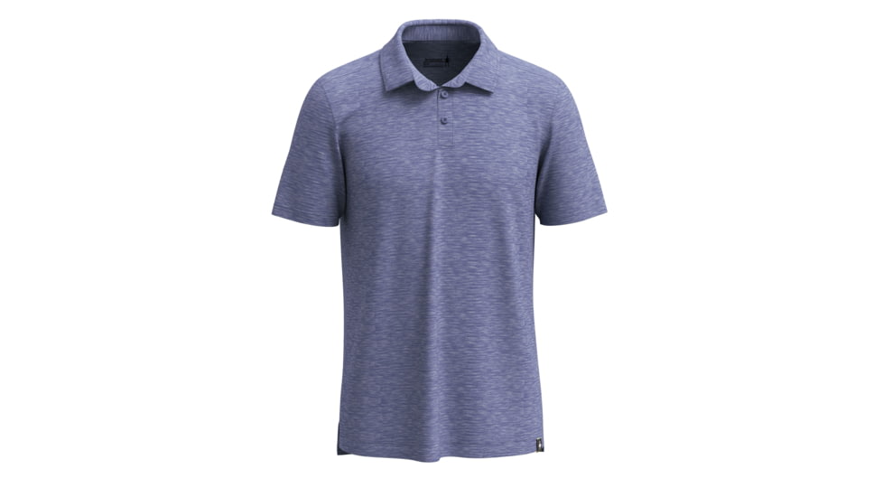 Smartwool Mens Merino Hemp Blend Short Sleeve Polo - Mens, Nightfall Blue Heather, 2XL, SW016580P441XXL000