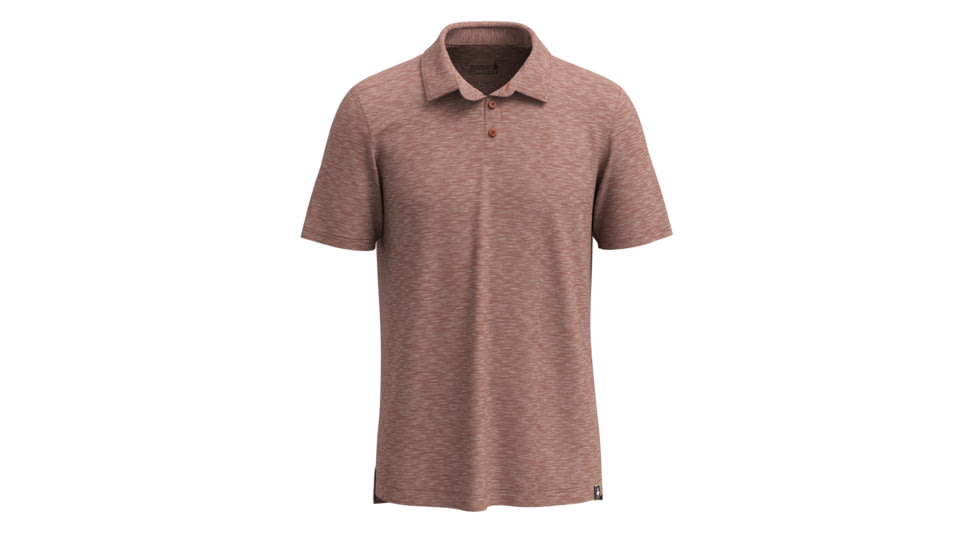 Smartwool Mens Merino Hemp Blend Short Sleeve Polo - Mens, Sable Brown Heather, Medium, SW016580N21100M000