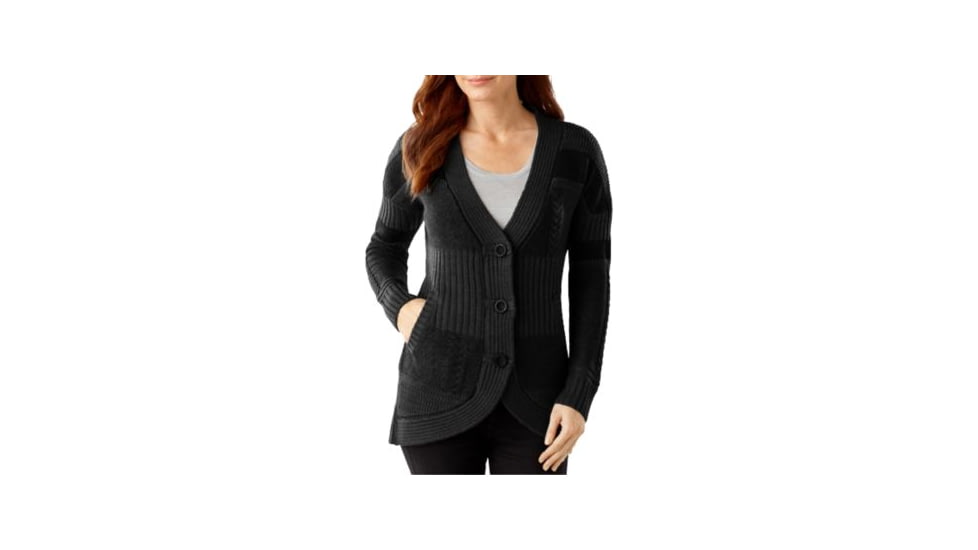 Smartwool Meran Long Cardigan - Womens, Charcoal Heather, Large, SW0SR243010L